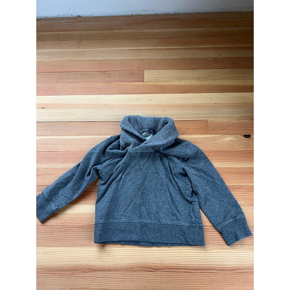 Boys gap kids cowl neck sweater, extra small size 4/5 gray Heather cotton